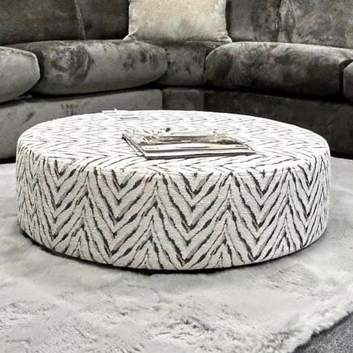 Aaron Round Accent Footstool - Choice Of Static or Swivel Base