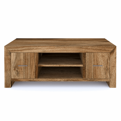 Cuban Mango Wood Plasma TV Cabinet - 120cm - The Furniture Mega Store 