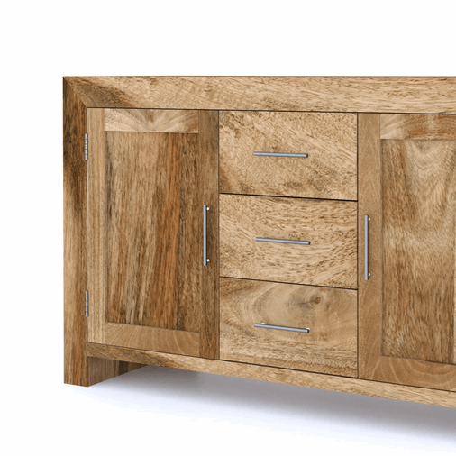 Cuban Mango Wood 2 Door 3 Drawer Sideboard - The Furniture Mega Store 