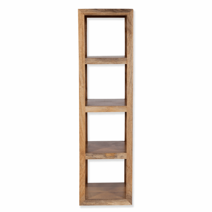 Cuban Mango Wood Vertical 4 Hole Open Display Shelving Unit - The Furniture Mega Store 