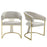 Portia Cream & Gold Frame Dining Chairs - Sold In Pairs - The Furniture Mega Store 