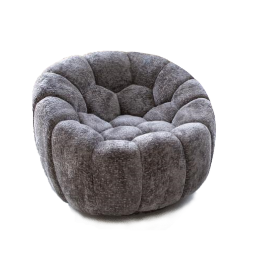 Curve Bubble Swivel Armchair - Choice Of Fabrics - The Furniture Mega Store 