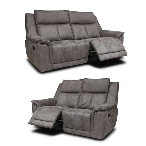 Barello 3 & 2 Seater Manual Recliner Sofa Set - Choice Of Colours - The Furniture Mega Store 