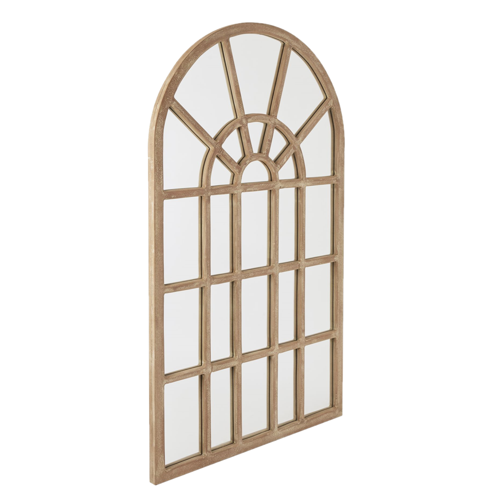 Grove Collection Arched Paned Wall Mirror - 150cm Tall - The Furniture Mega Store 