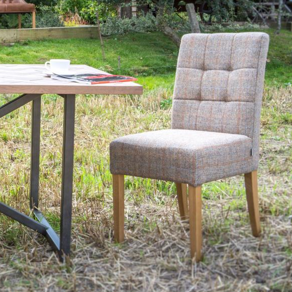 Harris tweed dining chairs sale