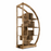 Cuban Mango Wood Semi Circle Display Shelving Unit - The Furniture Mega Store 