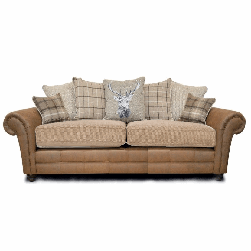 Darwin 3 Seater Sofa Bed - Choice Of Scatter Or Standard Back & Fabrics - The Furniture Mega Store 