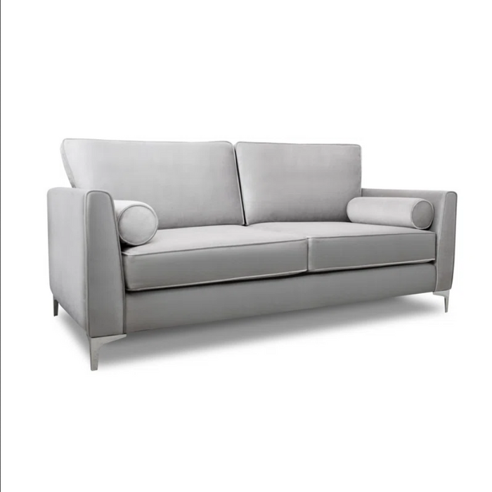 Alena 3 Seater Sofa + Love Chair + Round Footstool Set - Choice Of Colours - The Furniture Mega Store 