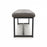 Archie Grey Leather Effect Dining Bench - 120cm - The Furniture Mega Store 