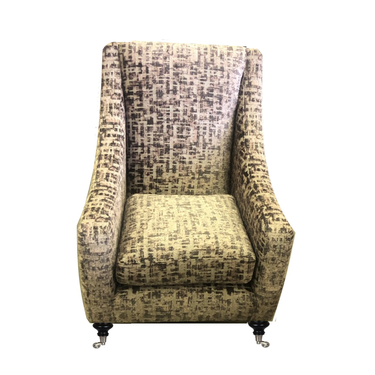 Princeton Dark Grey & Pink Fabric Accent Chair - In Stock - Delivery ...