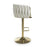 Bellaire Cream Textured Chenille & Gold Bar Stool - The Furniture Mega Store 