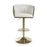 Bellaire Cream Textured Chenille & Gold Bar Stool - The Furniture Mega Store 