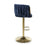 Bellaire Blue Textured Chenille & Gold Bar Stool - The Furniture Mega Store 