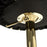 Bellaire Black Brushed Velvet & Gold Bar Stool - The Furniture Mega Store 