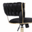 Camelia Black & Gold Height Adjustable Office Chair - The Furniture Mega Store 