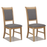 Cannes Natural Oak Upholstered Dining Chairs - Set Of 2