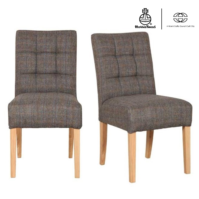 William Harris Tweed® Dining Chair - Choice Of Tweed & Legs - The Furniture Mega Store 