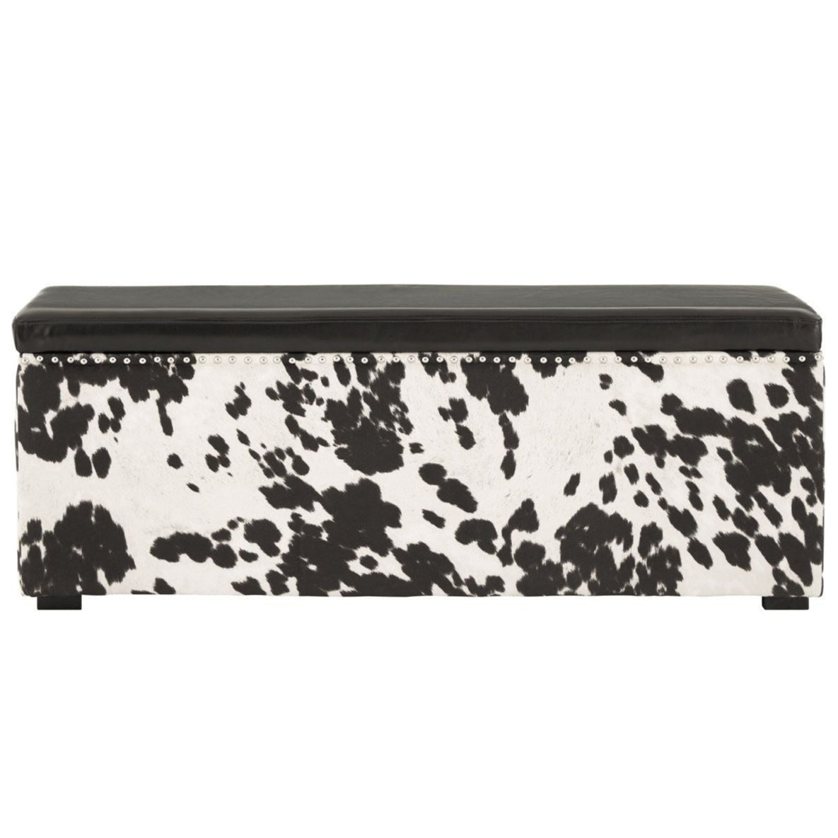 Cowhide deals storage bench