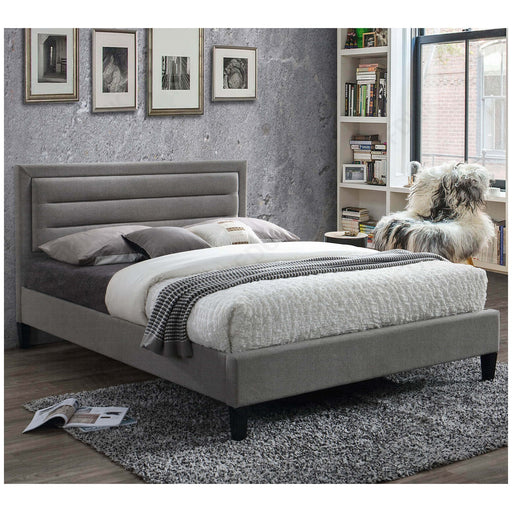 Picasso Grey Marl Fabric Bedstead 4FT Small Double - The Furniture Mega Store 